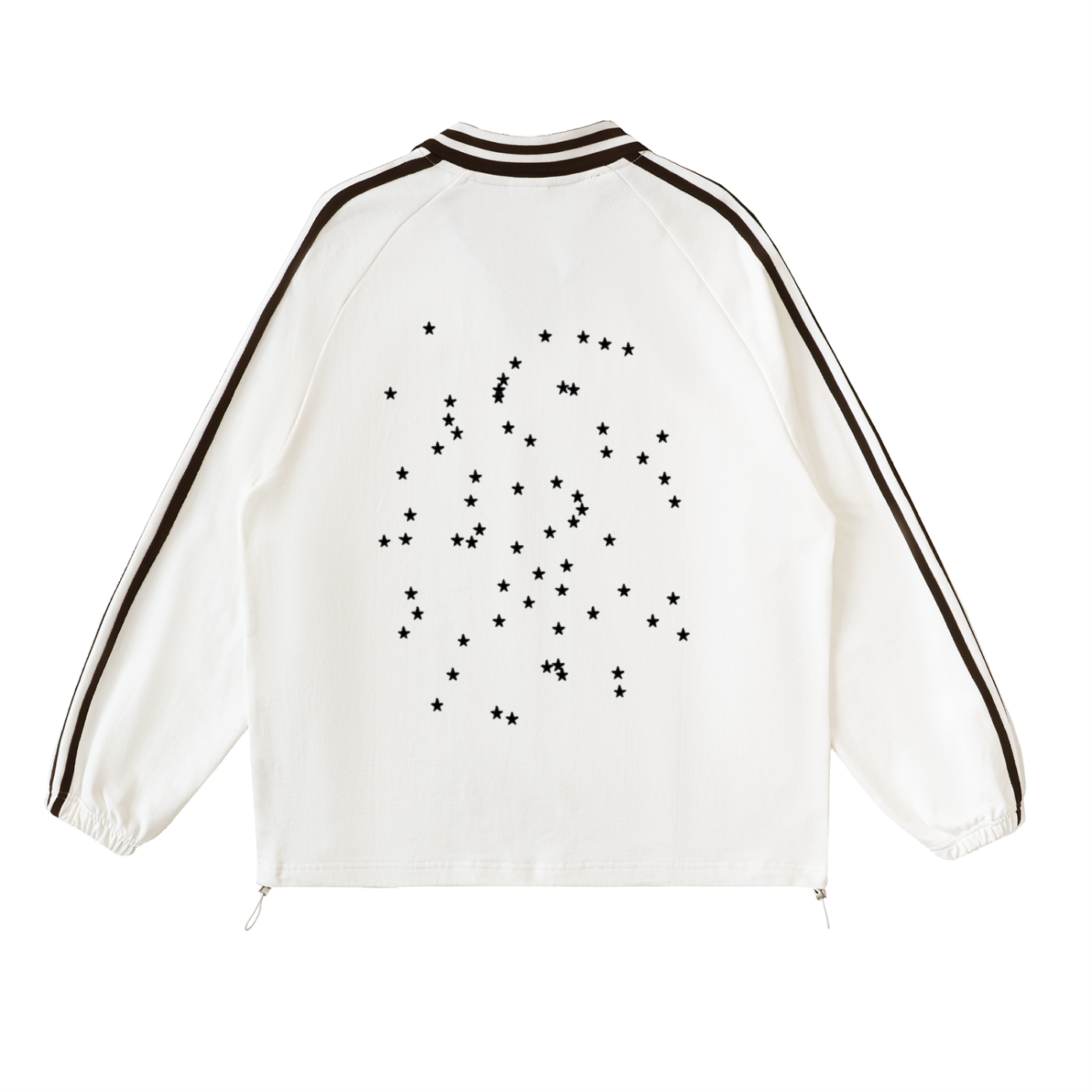 SZY STARZ Collar Sweatshirt White & Brown)