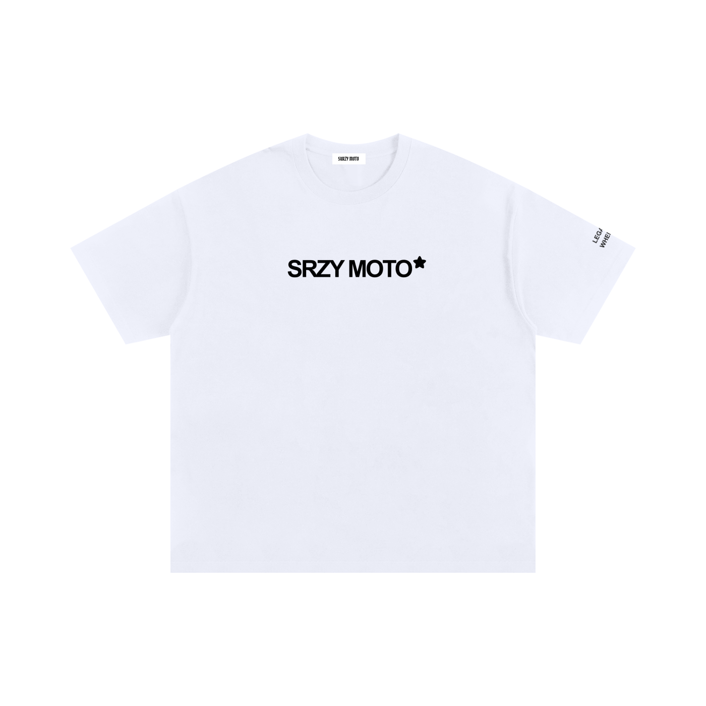 SRZY STARZ Oversized Fit Tee (White)