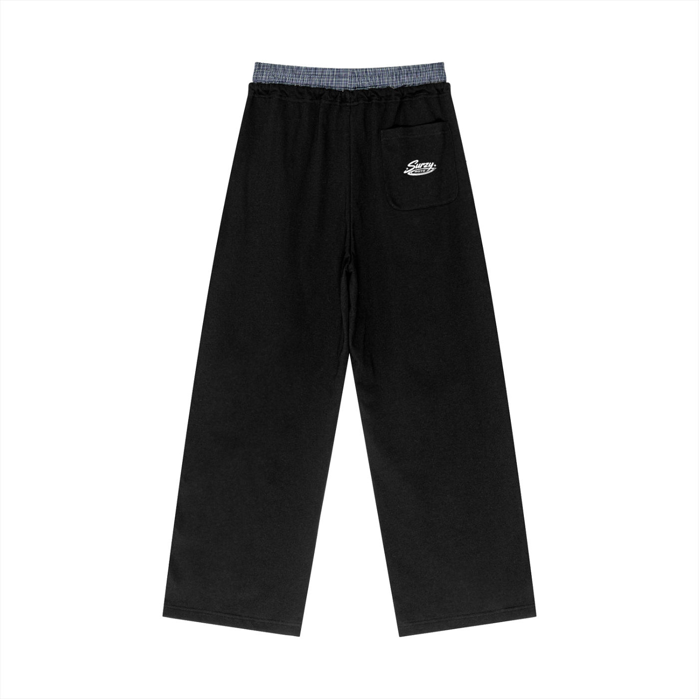 DoubleWaisted Sweat Pants (Black)