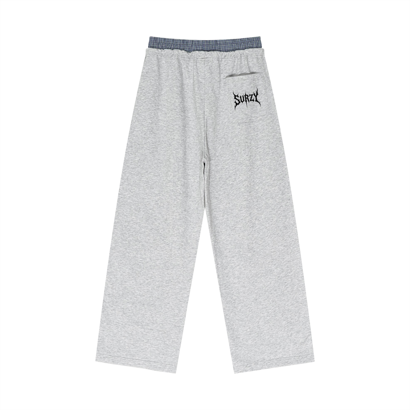 Surzy Double Waisted Sweatpants (Flower grey)