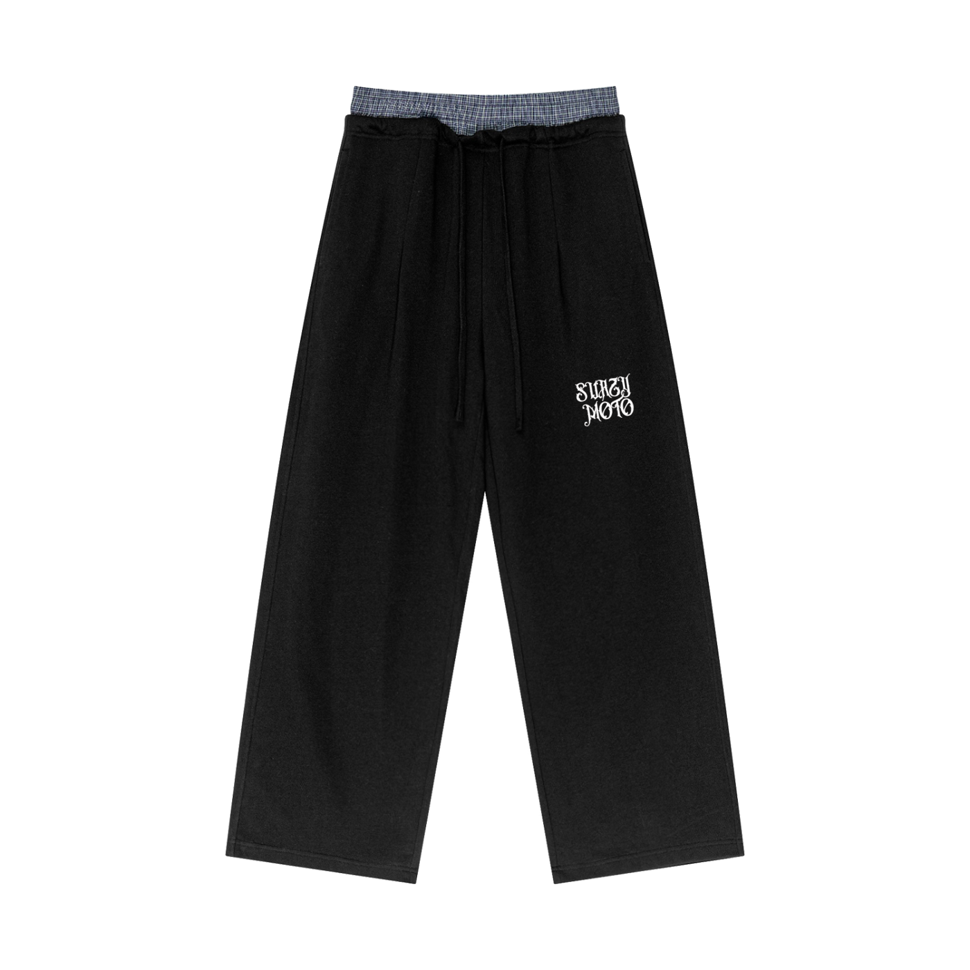 DoubleWaisted Sweat Pants (Black)