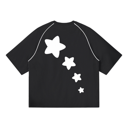 SRZY STARZ Panel Boxy Fit Tee (Black)