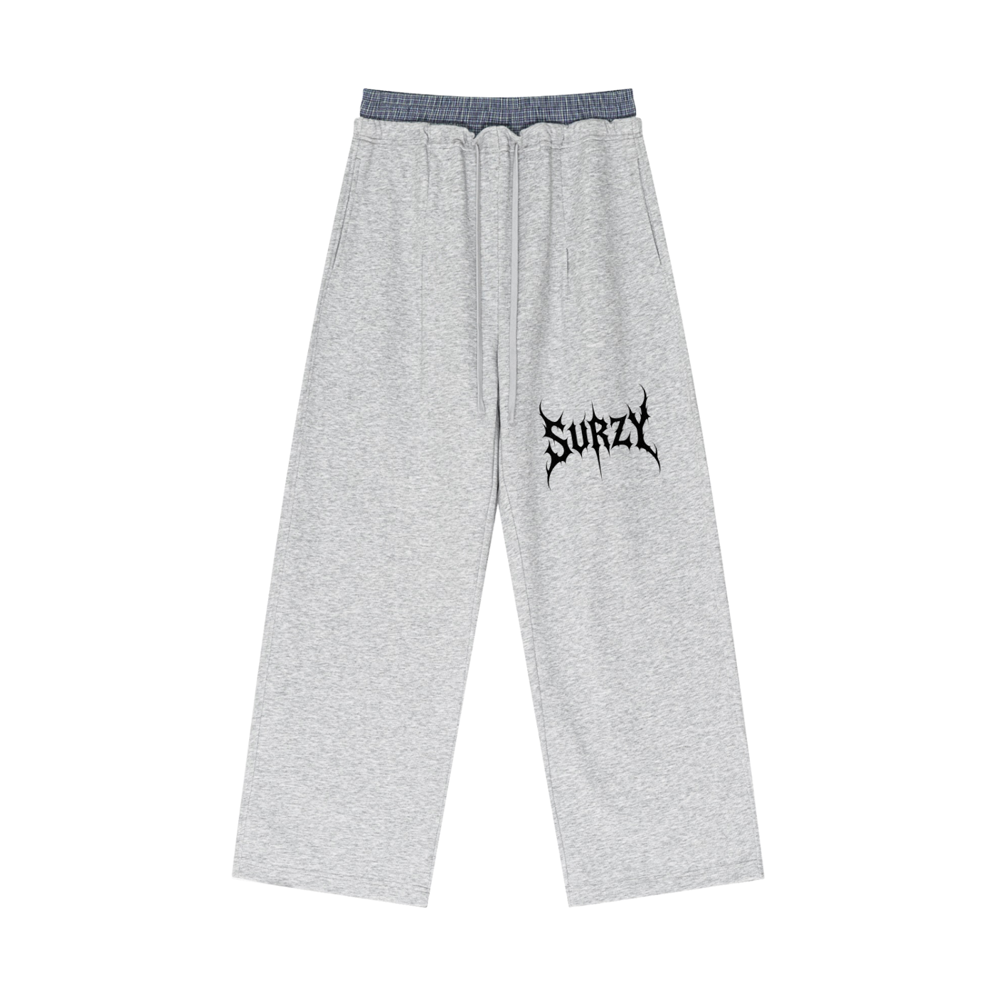 Surzy Double Waisted Sweatpants (Flower grey)