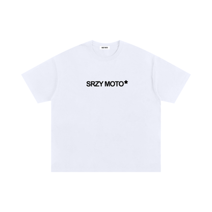 SRZY STARZ "Legalize Wheelies" Boxy Fit Tee (White)