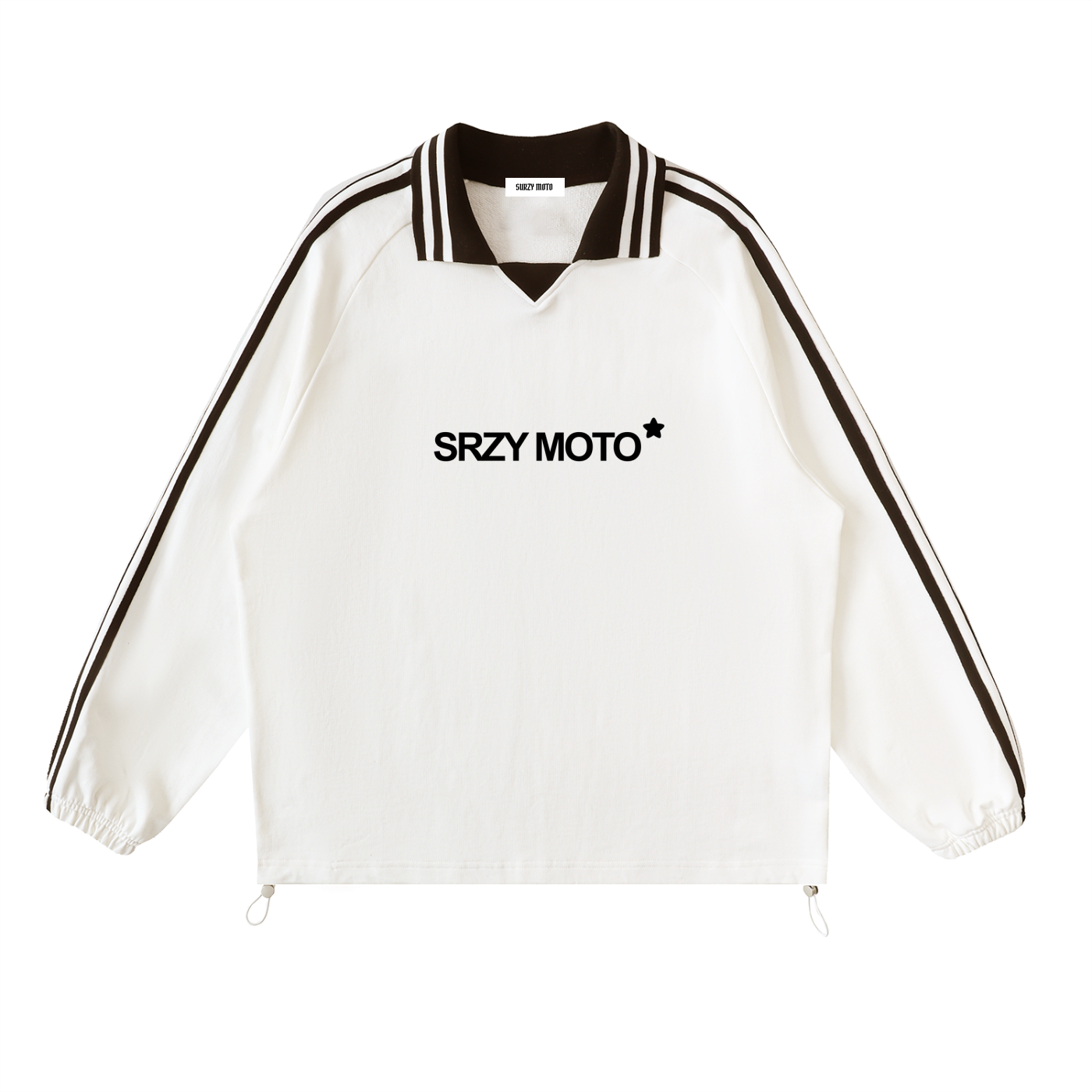 SZY STARZ Collar Sweatshirt White & Brown)